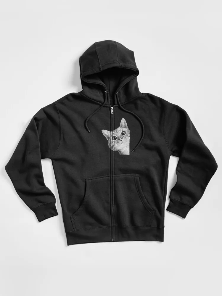 Sneaky Cat Zipped Hoodie