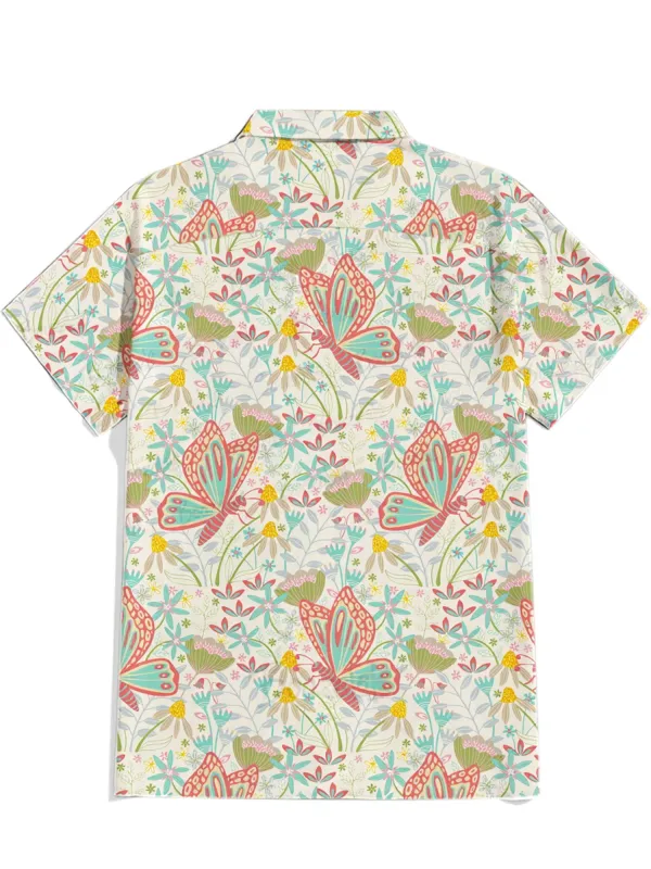Tangled Garden Butterflies Pastel - 100% Cotton Shirt