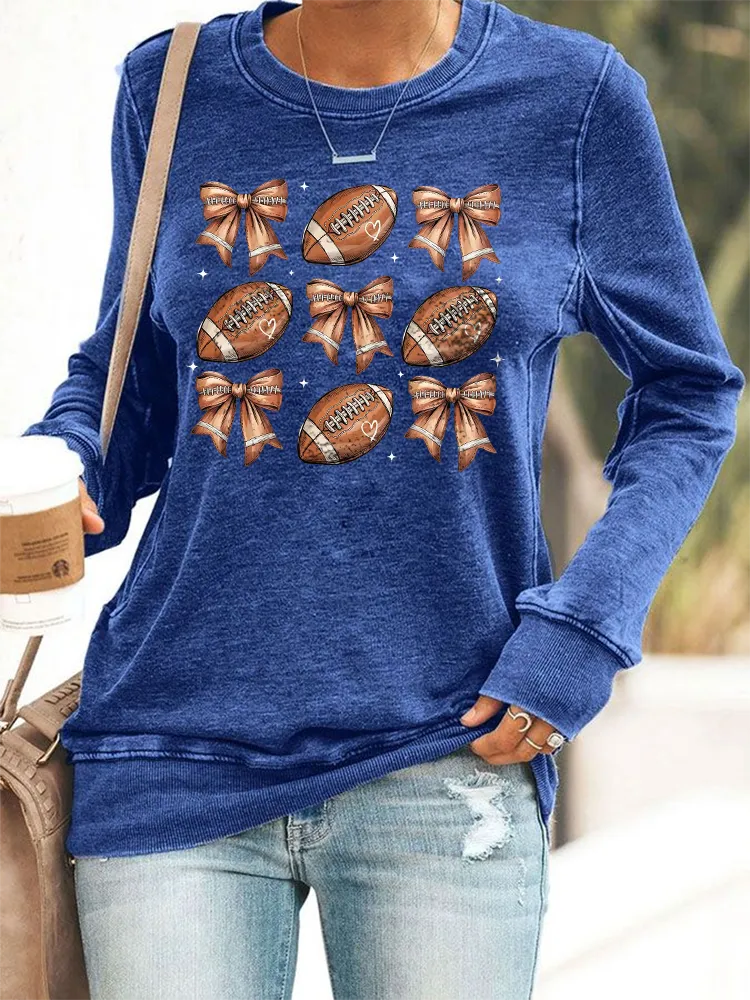 Football Printed Casual Sweatshirts