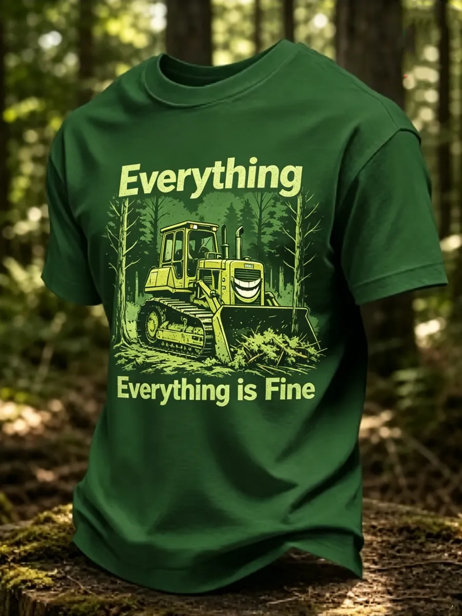 Men's May The Forest Be With You Printed Casual T-Shirt