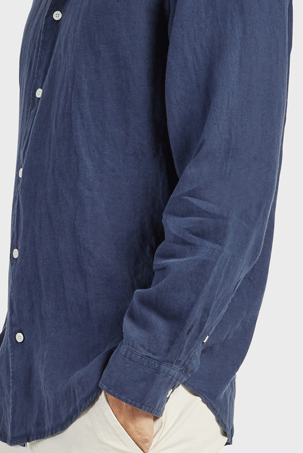 Mick Linen Shirt-Navy