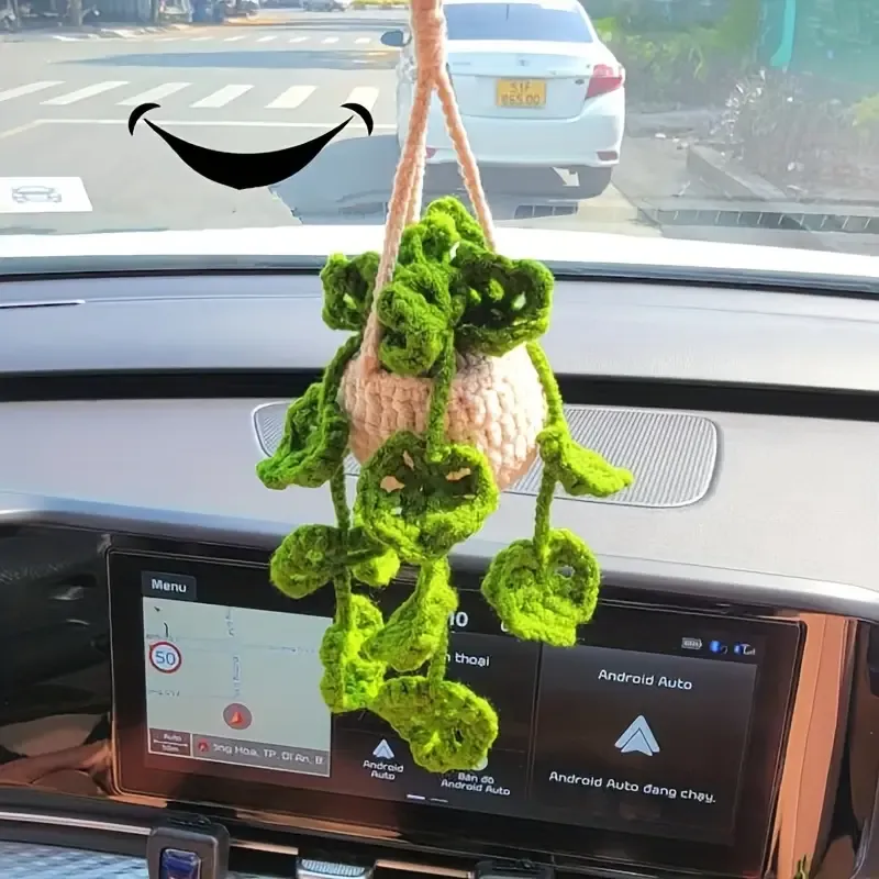 Hand-knitted Car Potted Plant Hanging