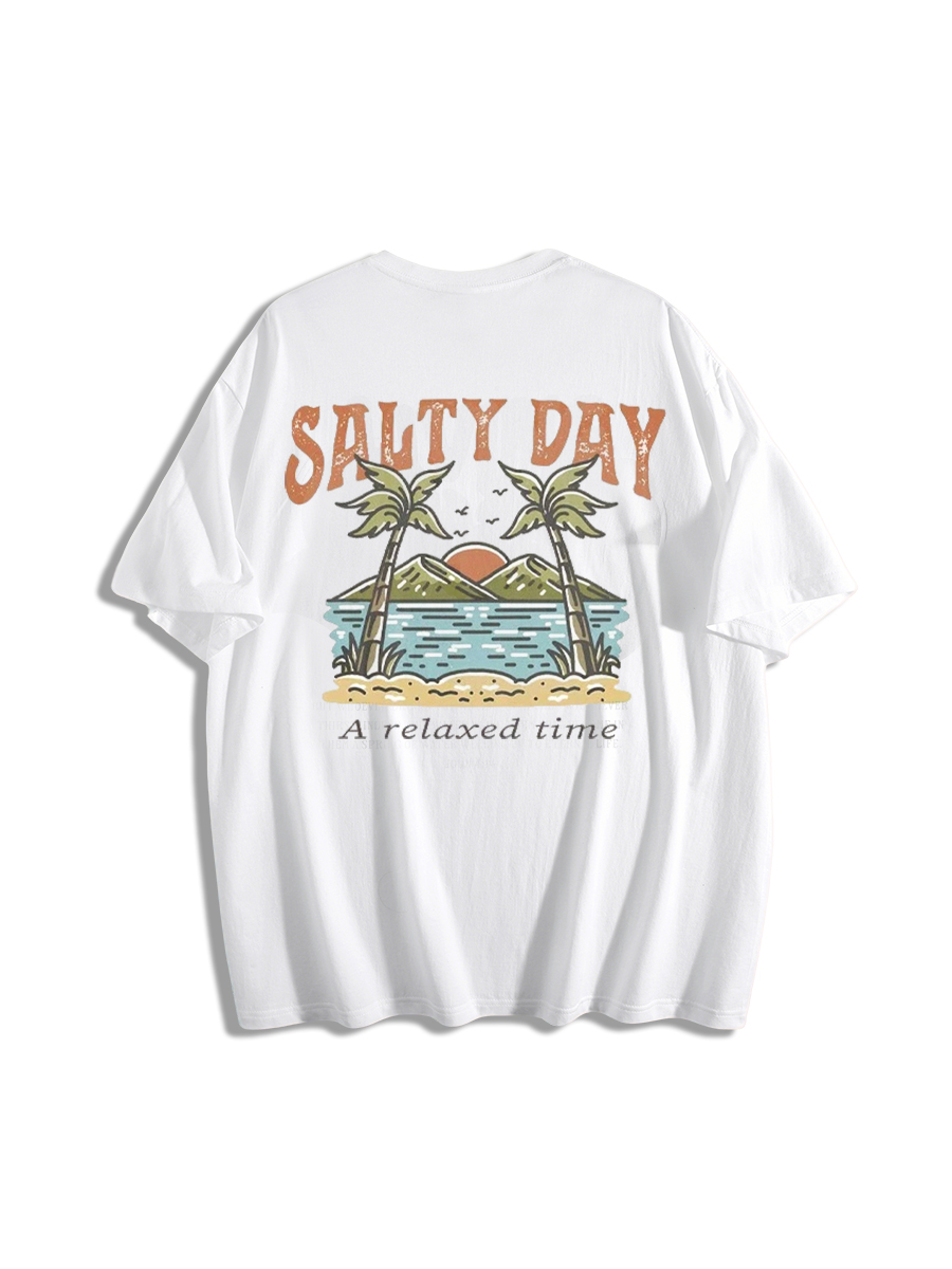 Tropical Salty Day Relax Graphic T-Shirt