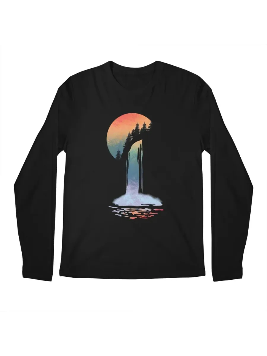 Waterfall Sunset Graphic T-Shirt