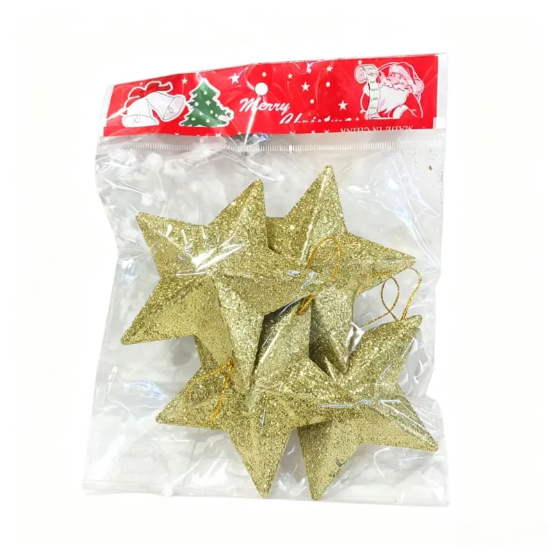 Christmas Glitter Star Christmas Tree Ornament Party Decoration
