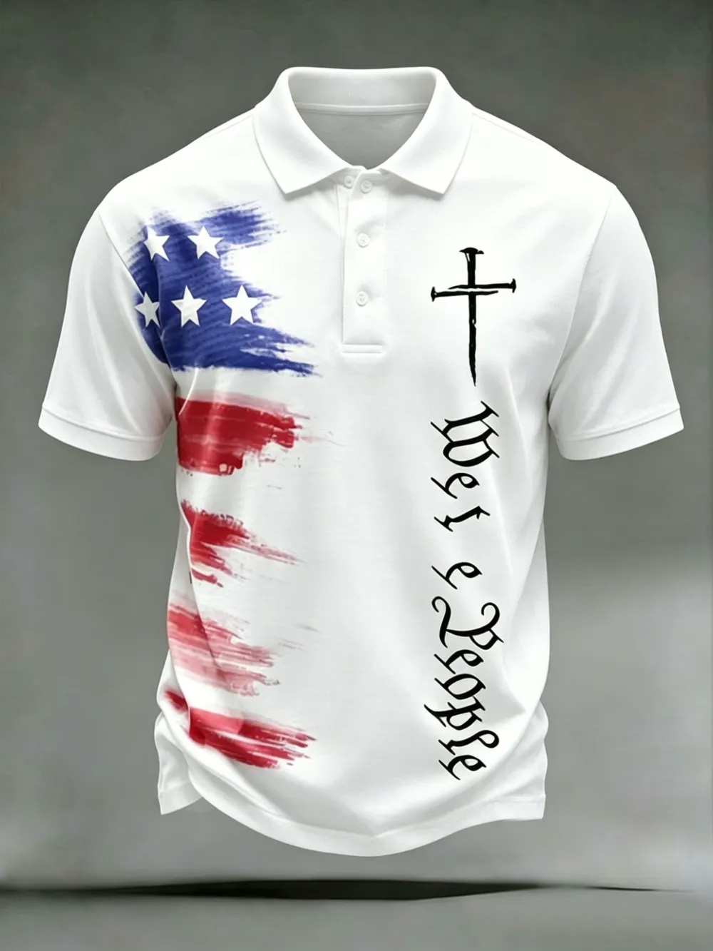 Men'S Casual 250Th Anniversary Celebration Of The Founding Of The United States Independence Day Personalized Printed Polo Shirt