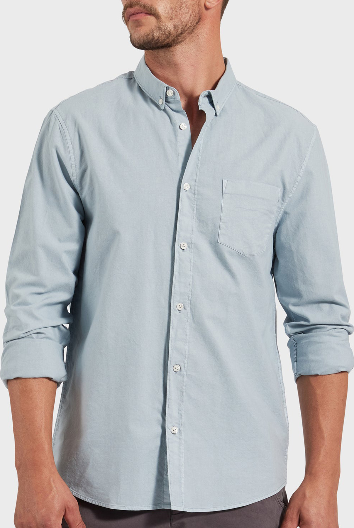 Vintage Oxford Shirt-Lavender stripe