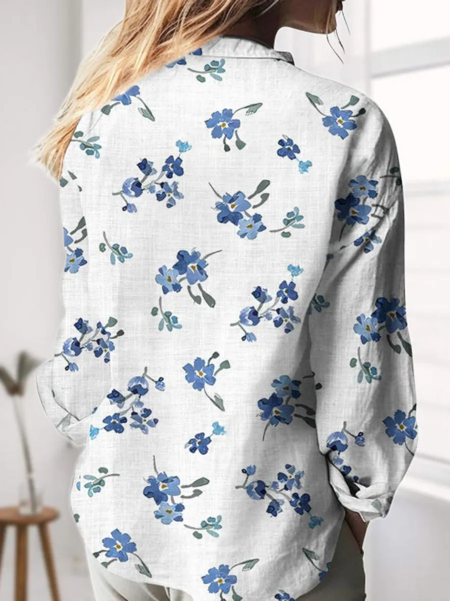 Casual Floral Long Sleeve Shirt