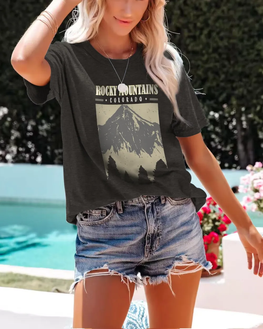 Rocky Mountains Colorado Print T-shirt