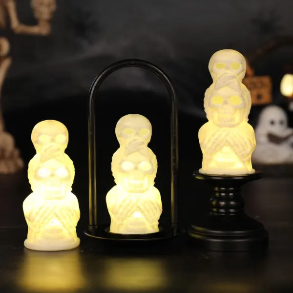 Halloween Skull LED Candle Lamp Desktop Decoration