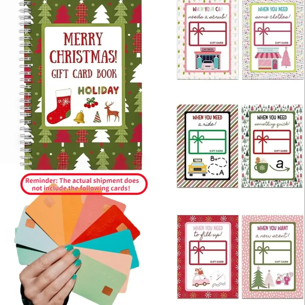 Christmas Gift Card Book Diy Spiral Bound Gift Card Book