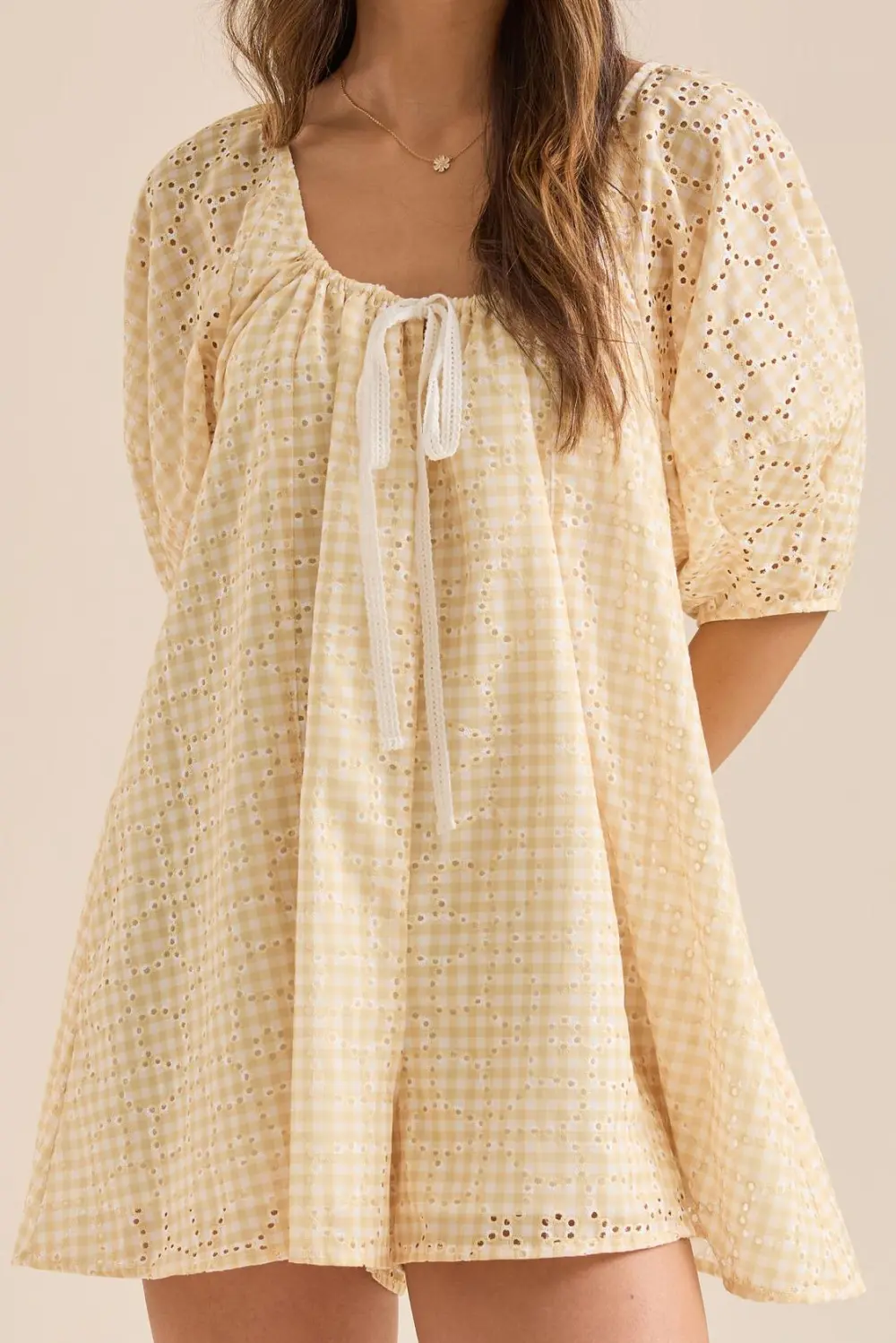 Gingham Romper