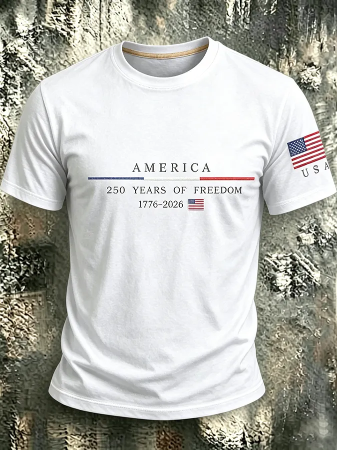 250Th Anniversary Embroidered Printed Round Neck T-Shirt In The United States