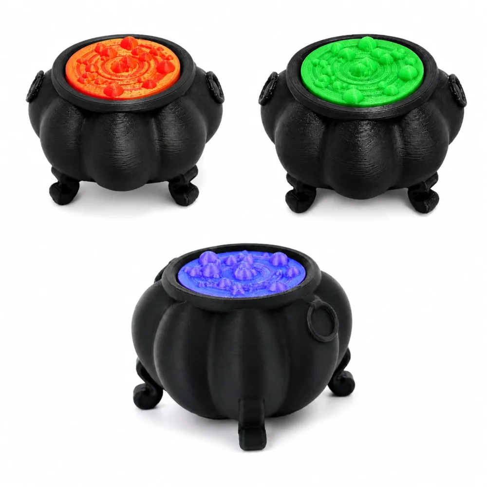 Halloween Black Witch'S Cauldron Desktop Stress Reliever Ornament