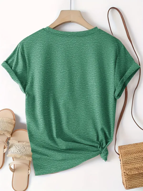Minimalist Penguin Line Print Lightweight Short-Sleeve T-Shirt