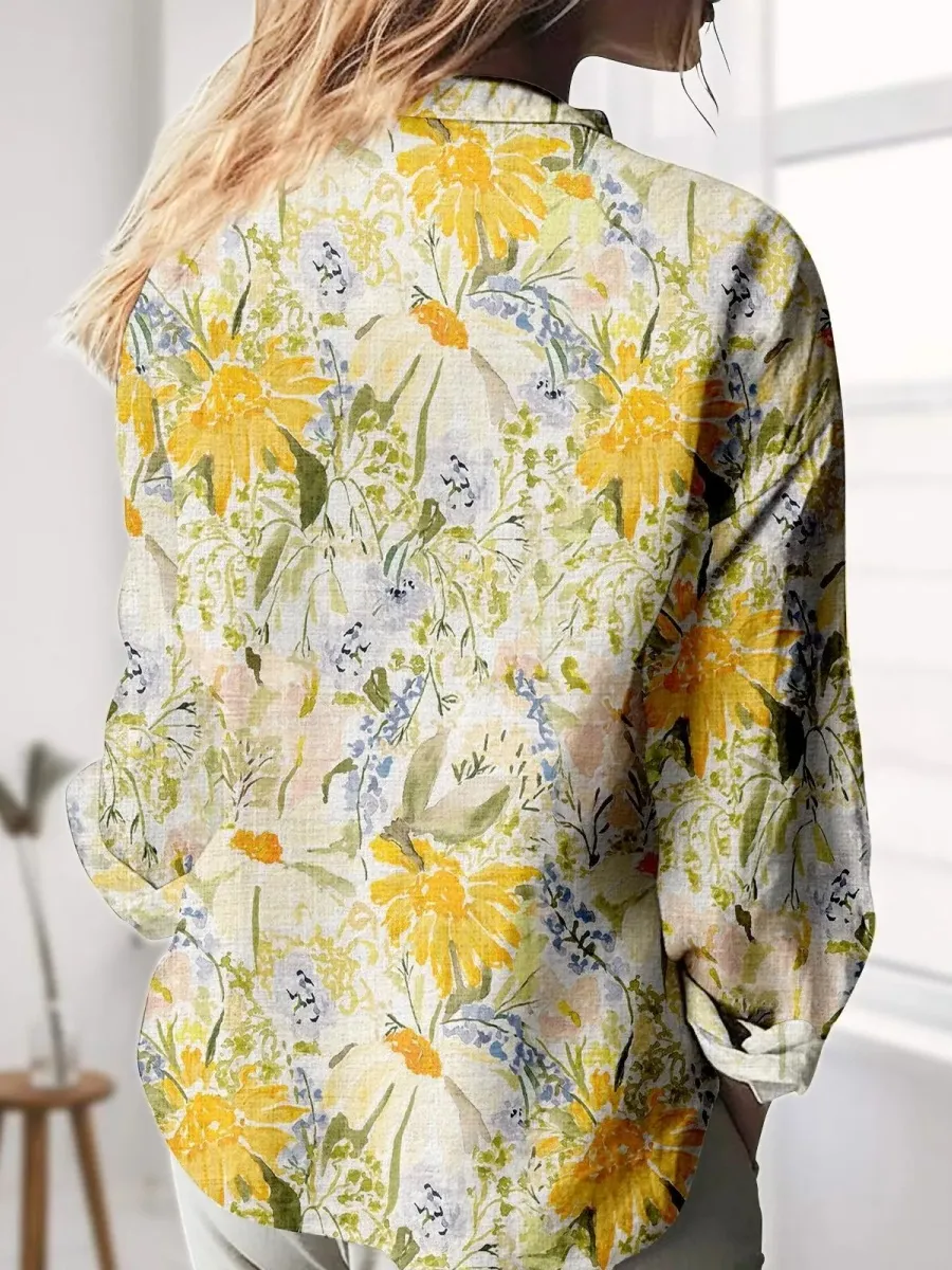 Watercolor Floral Shirt