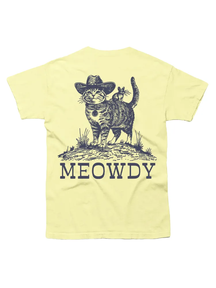 Cat Cowboy Back Print T-Shirt