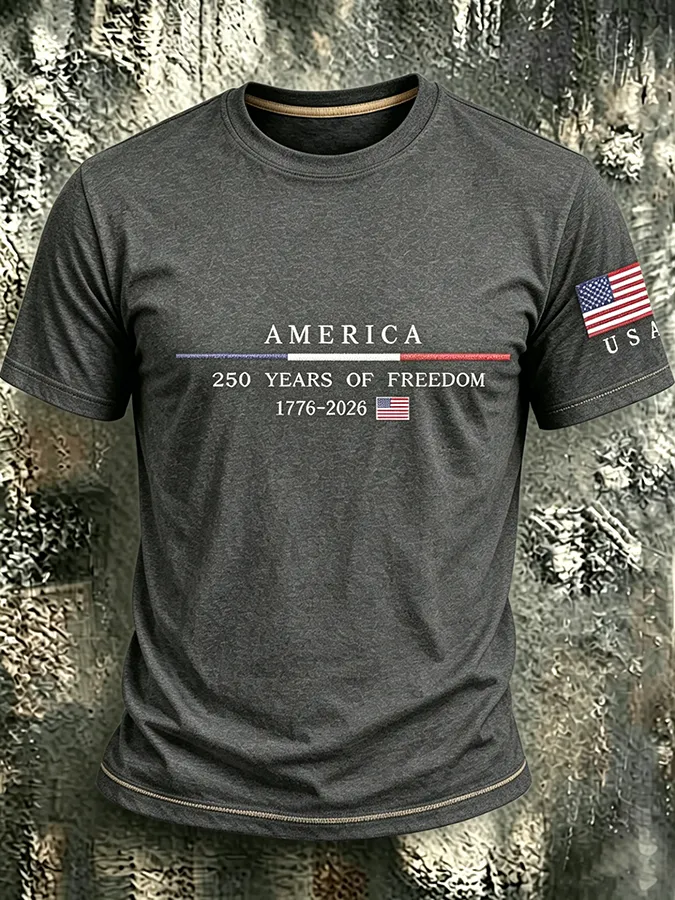 250Th Anniversary Embroidered Printed Round Neck T-Shirt In The United States