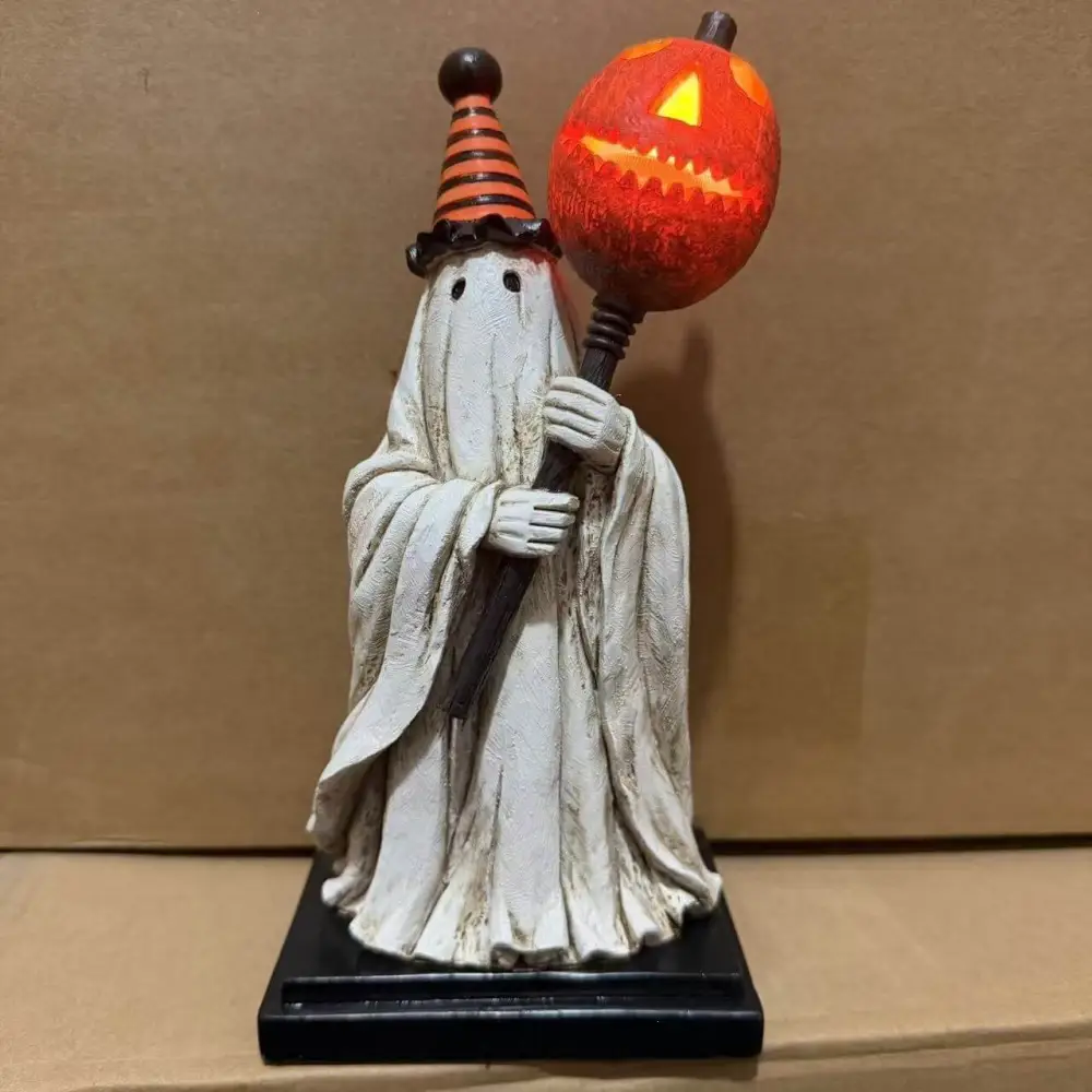 Glowing Halloween Ghost Figurine with Remote Control