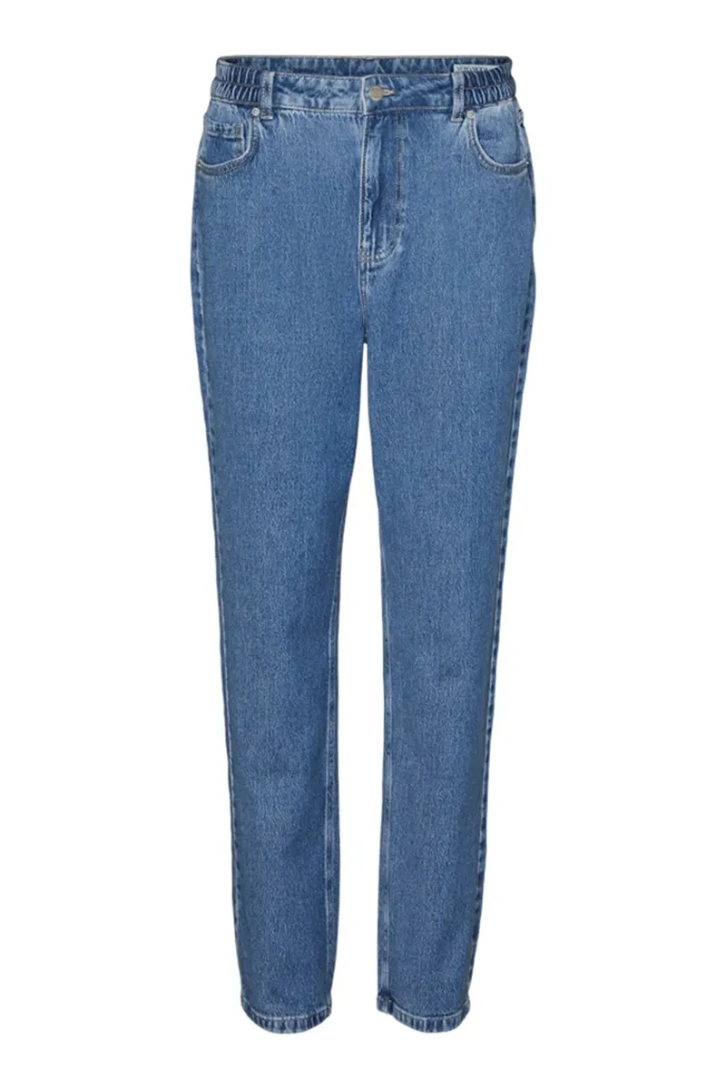High Rise Elastic Waist Jeans