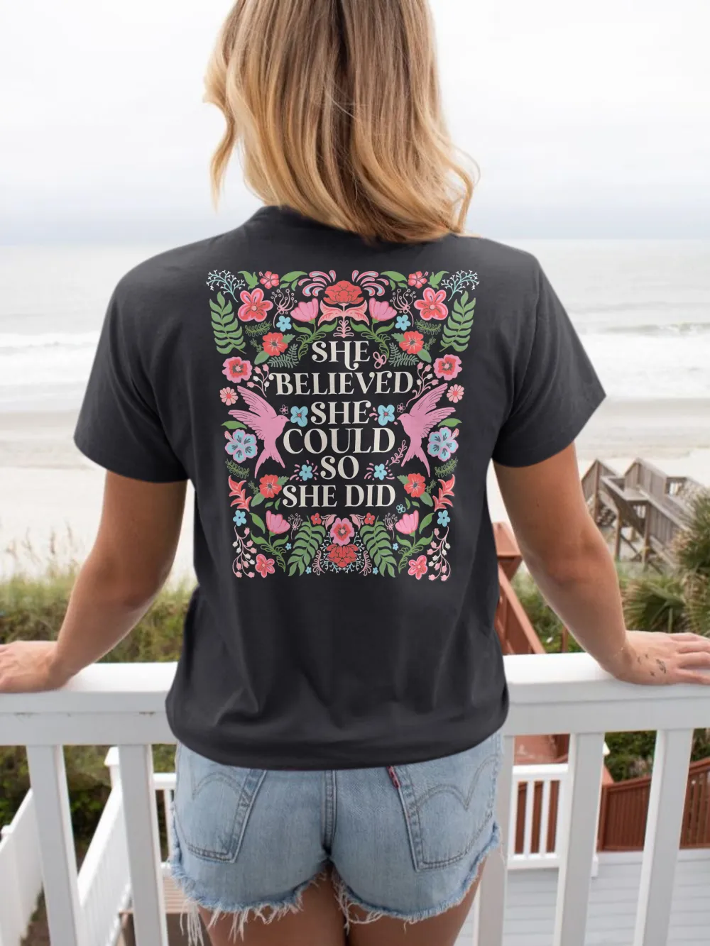 Short Sleeve T-Shirt With Back Print
