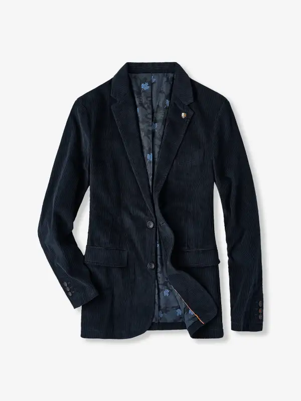 Men's Corduroy Hooded Tailored Jacket