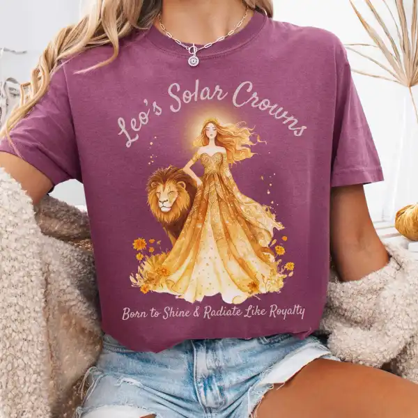 Leo's Solar Crowns Zodiac Shirt