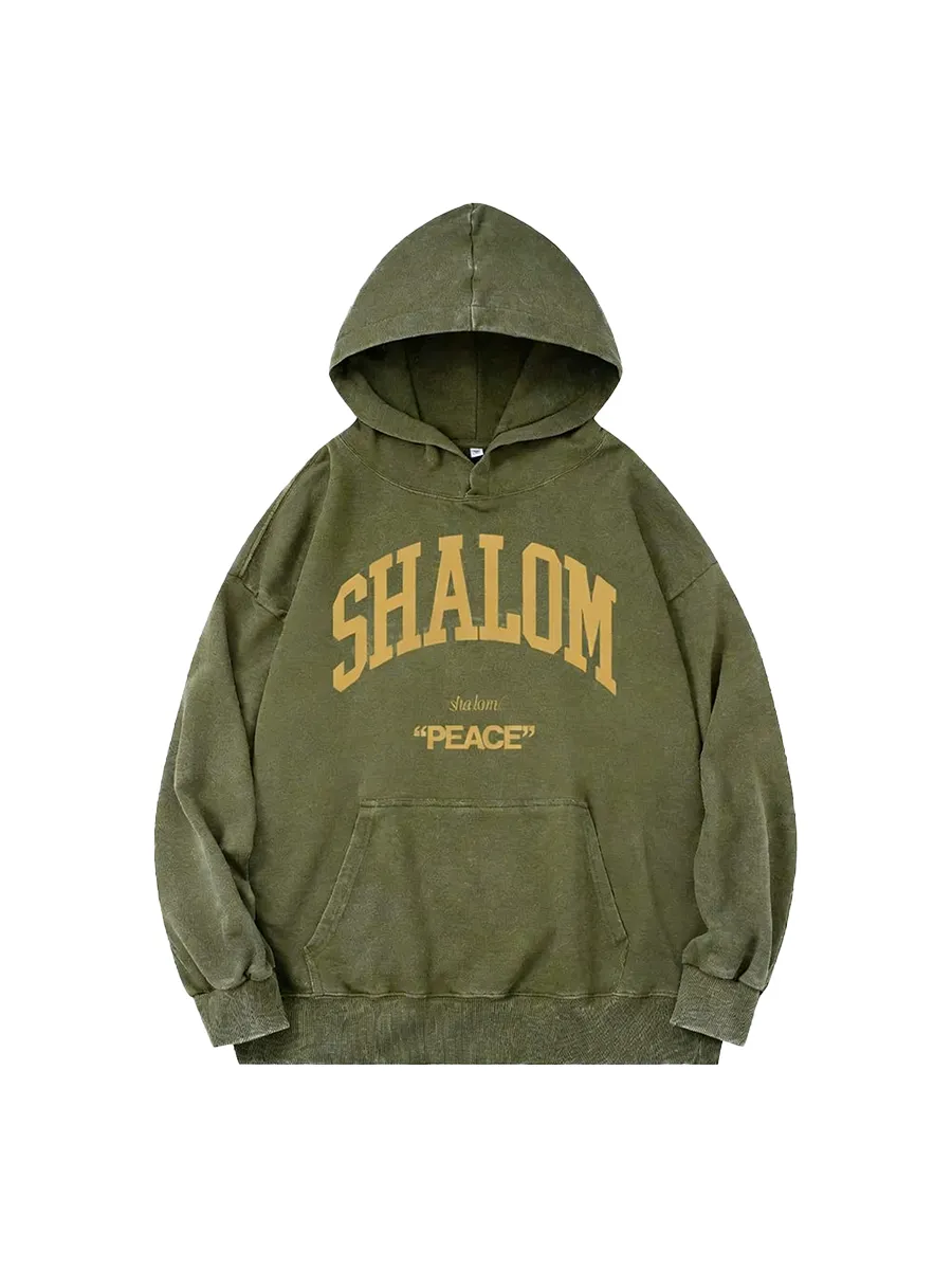 Retro Style Letter Print Hoodie