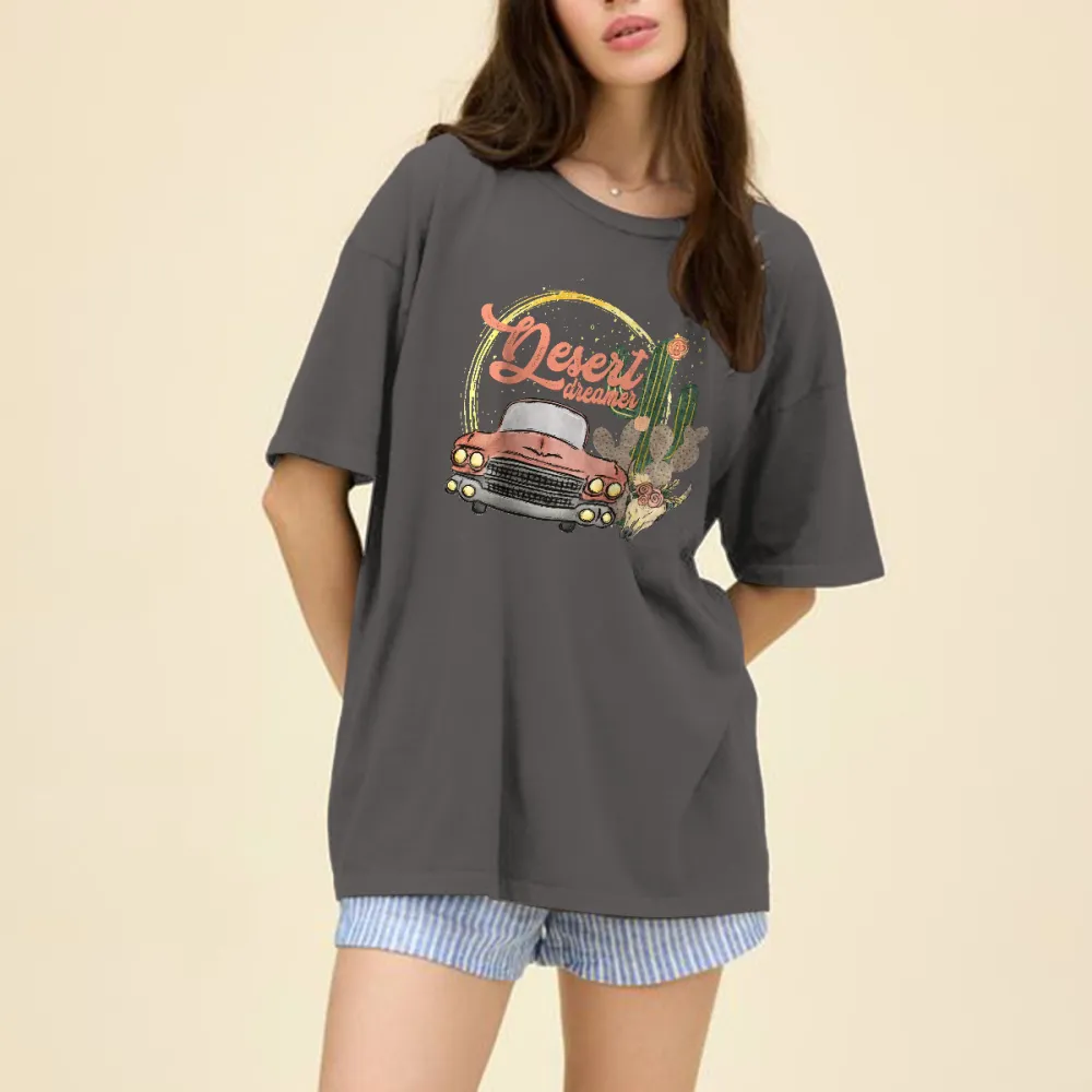 Desert Inspired Retro Car Graphic T-Shirts