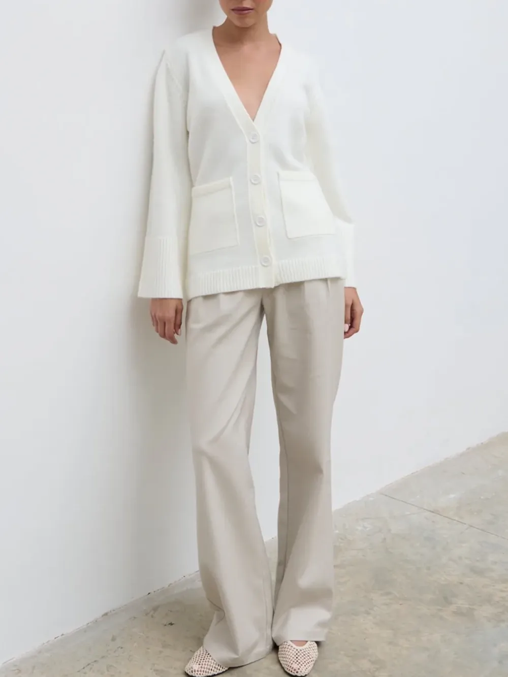 Button Front Knit Cardigan