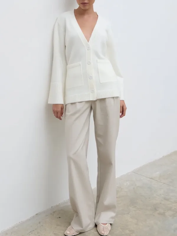 Button Front Knit Cardigan