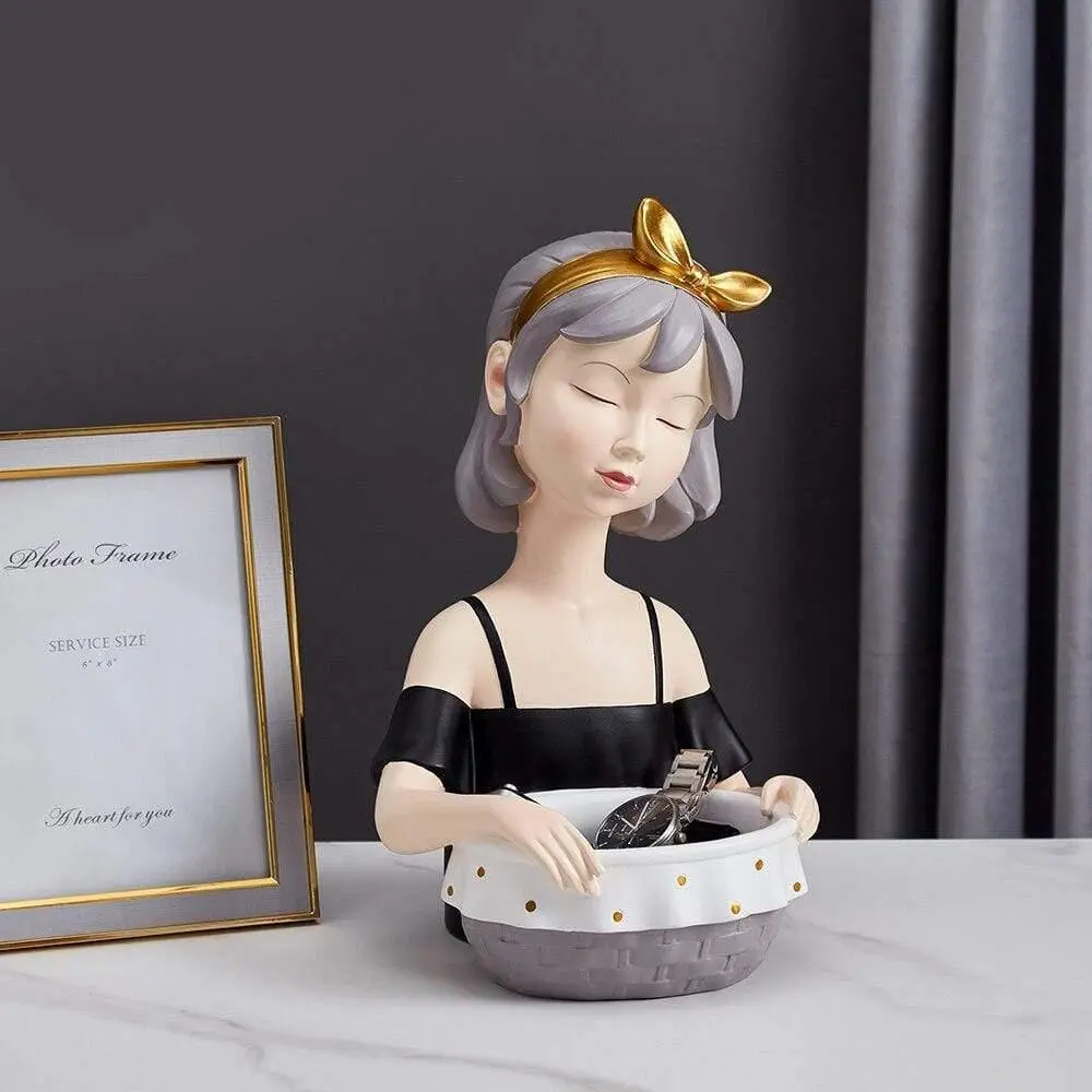 Girl With Tray Sculpture