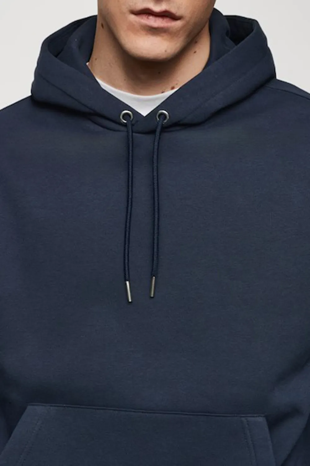 Solid Color Front Pocket Casual Hoodies