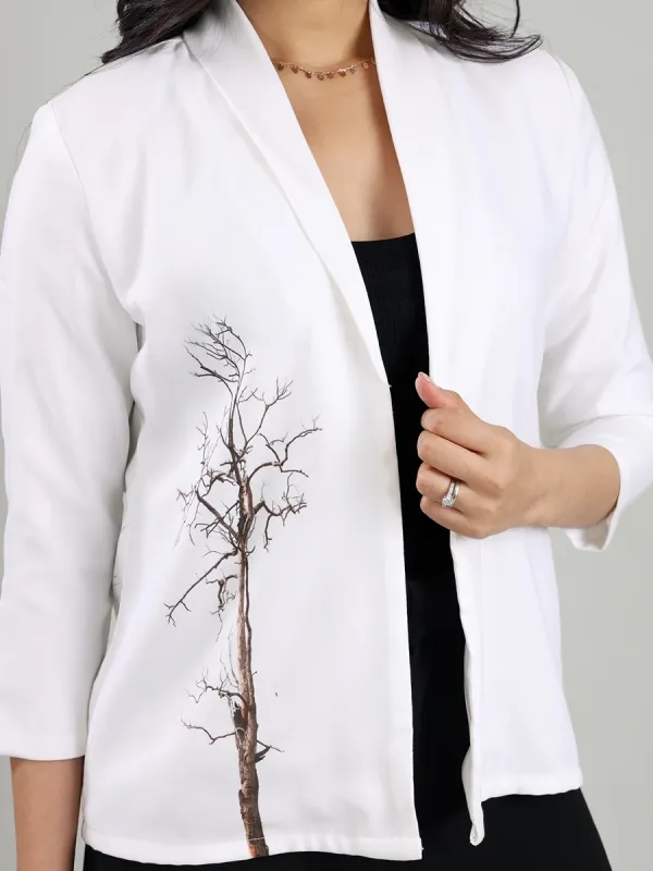 Modern Fashion Tree Art Print Women's Jacket
