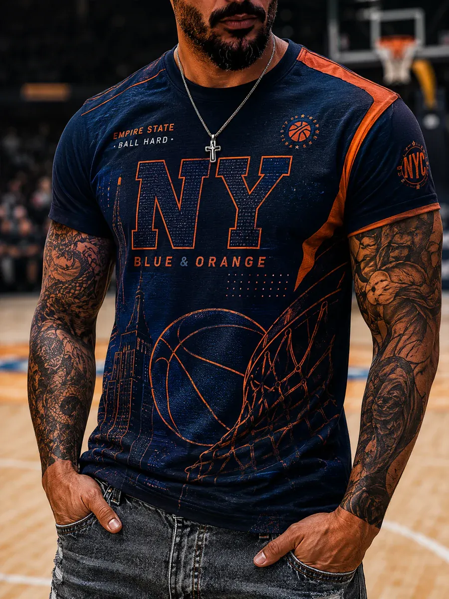 Men's Basketball Print T-shirt
