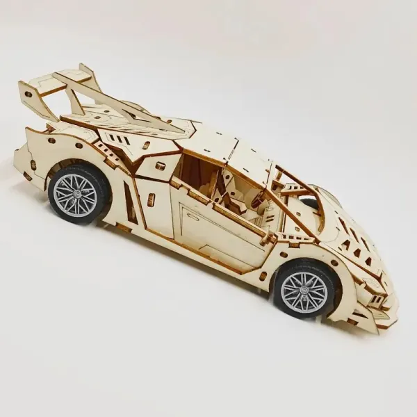 Exquisite And Handsome Wooden Splicing Toy Car Model
