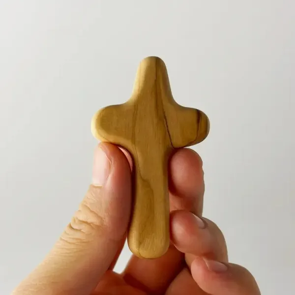 Beautifully Handcrafted Small Olive Wood Prayer Cross