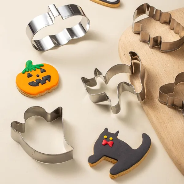 2026 Halloween Stainless Steel Cookie Cutting Tool Set