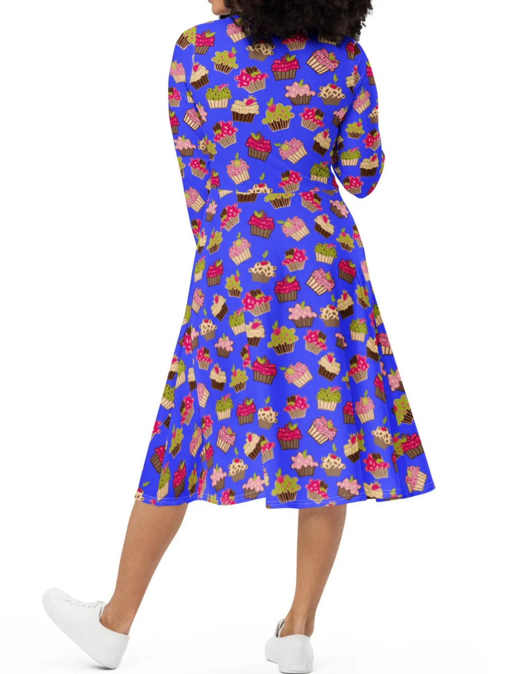 Colorful Cupcake Print Dress