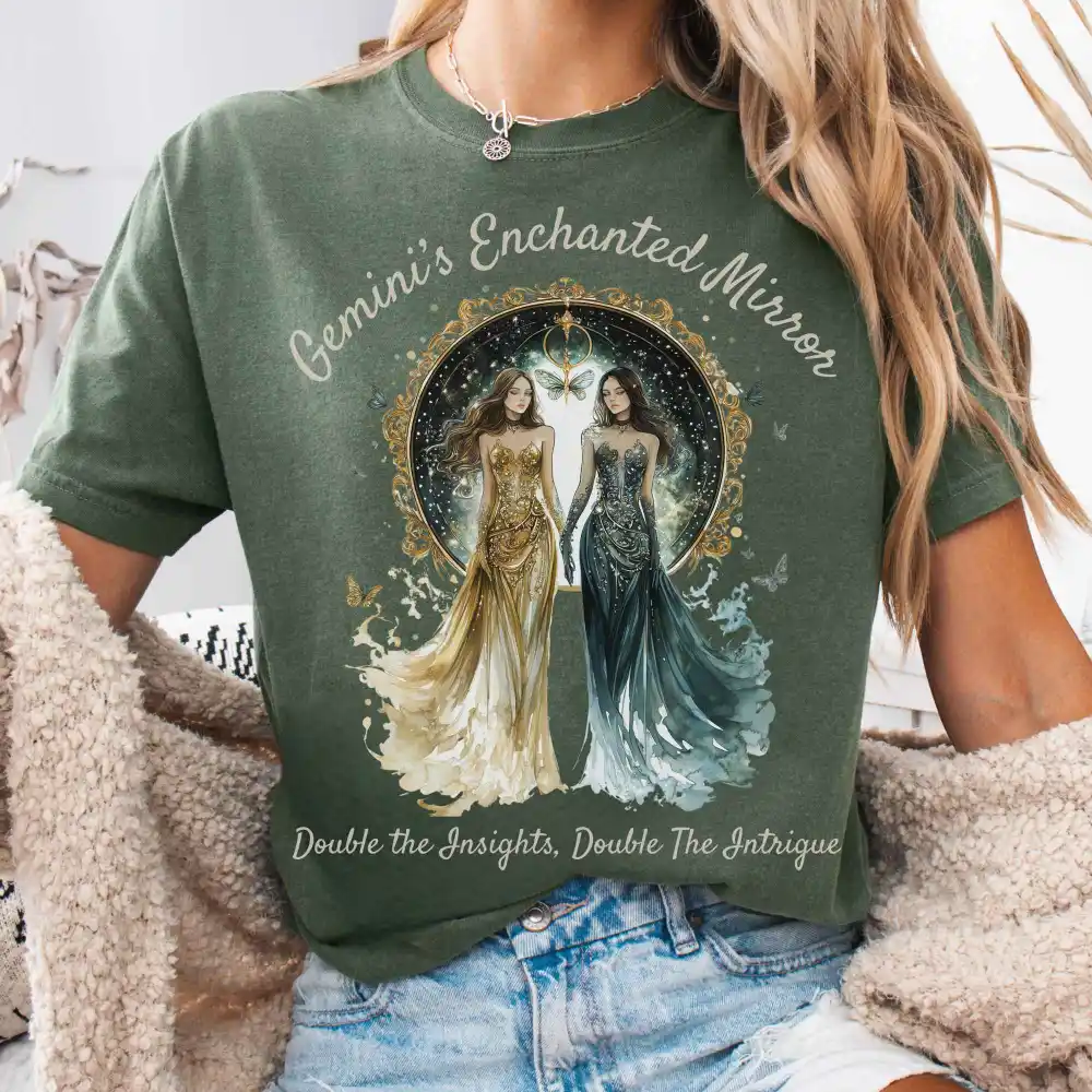 Gemini's Enchanted Mirror Zodiac Shirt