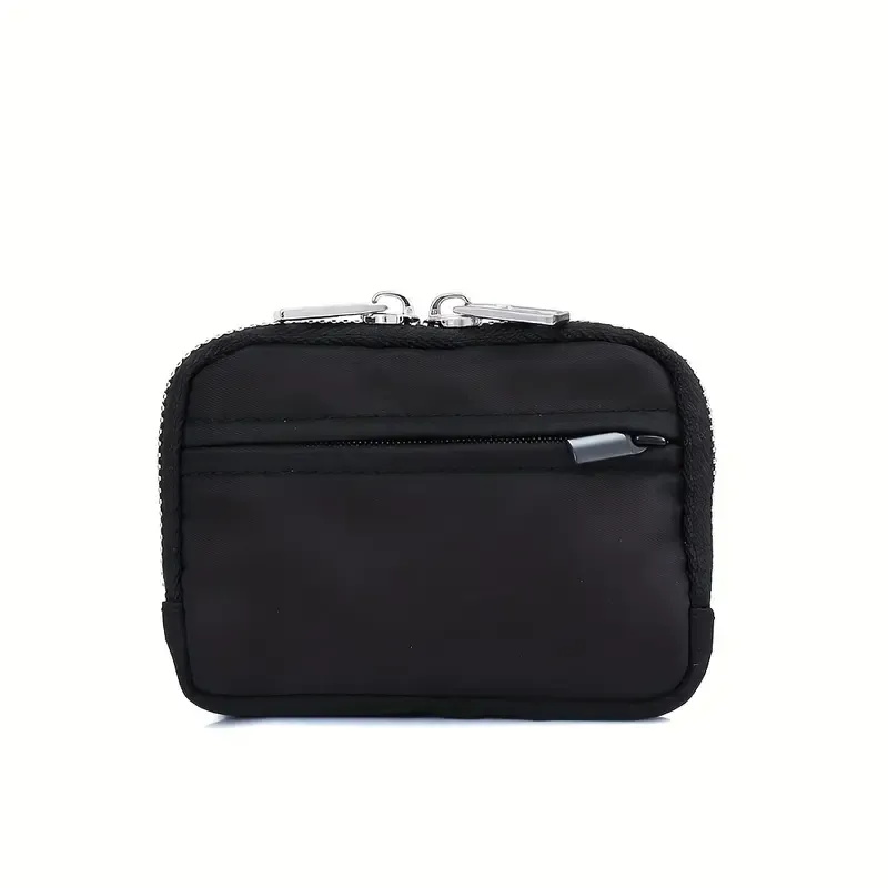 Black Slim Zippered Wallet