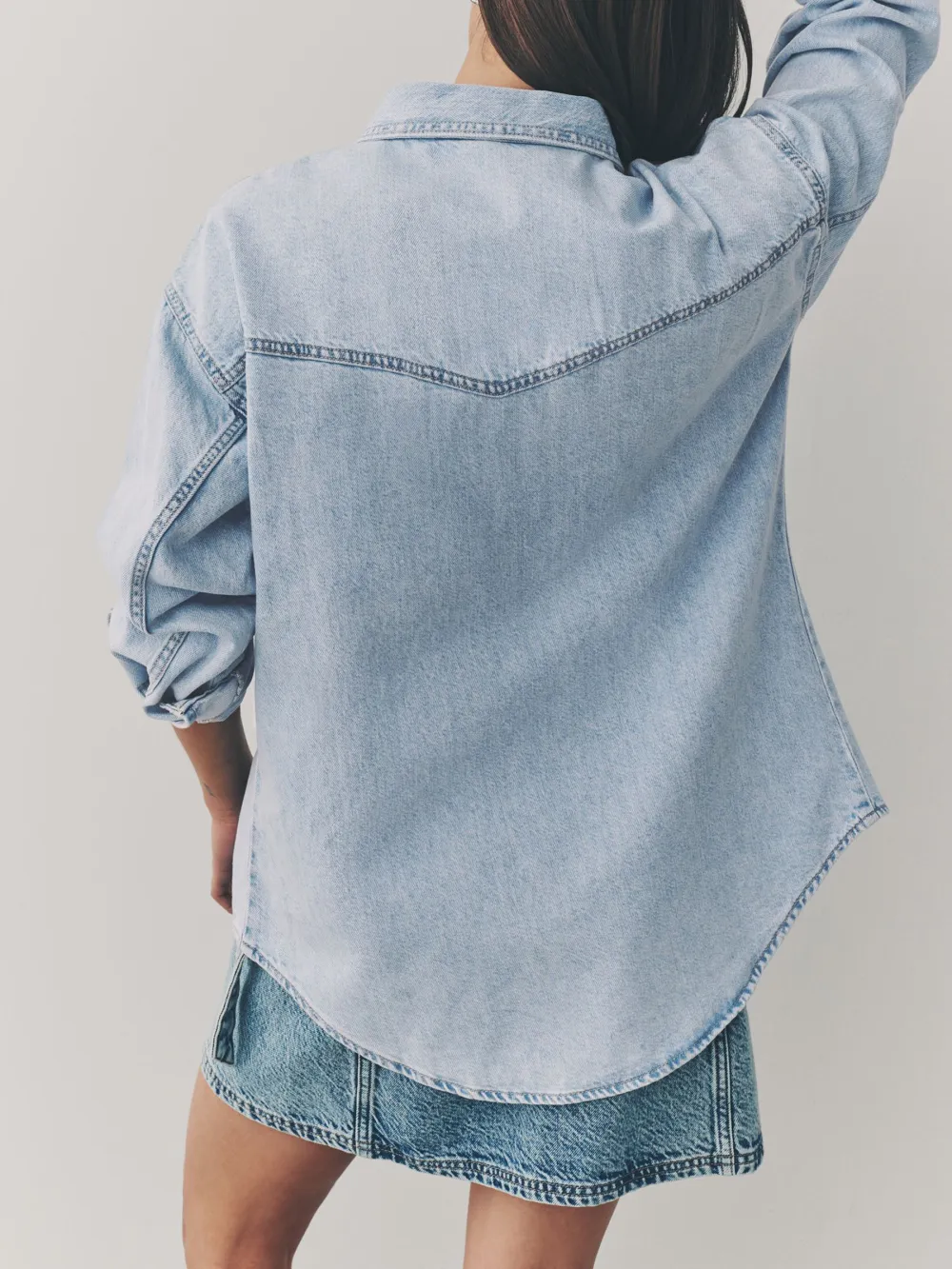 Loose Denim Casual Outing Office Shirt