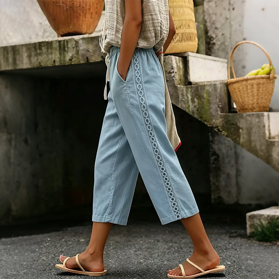 Women's Casual Cutout Trousers