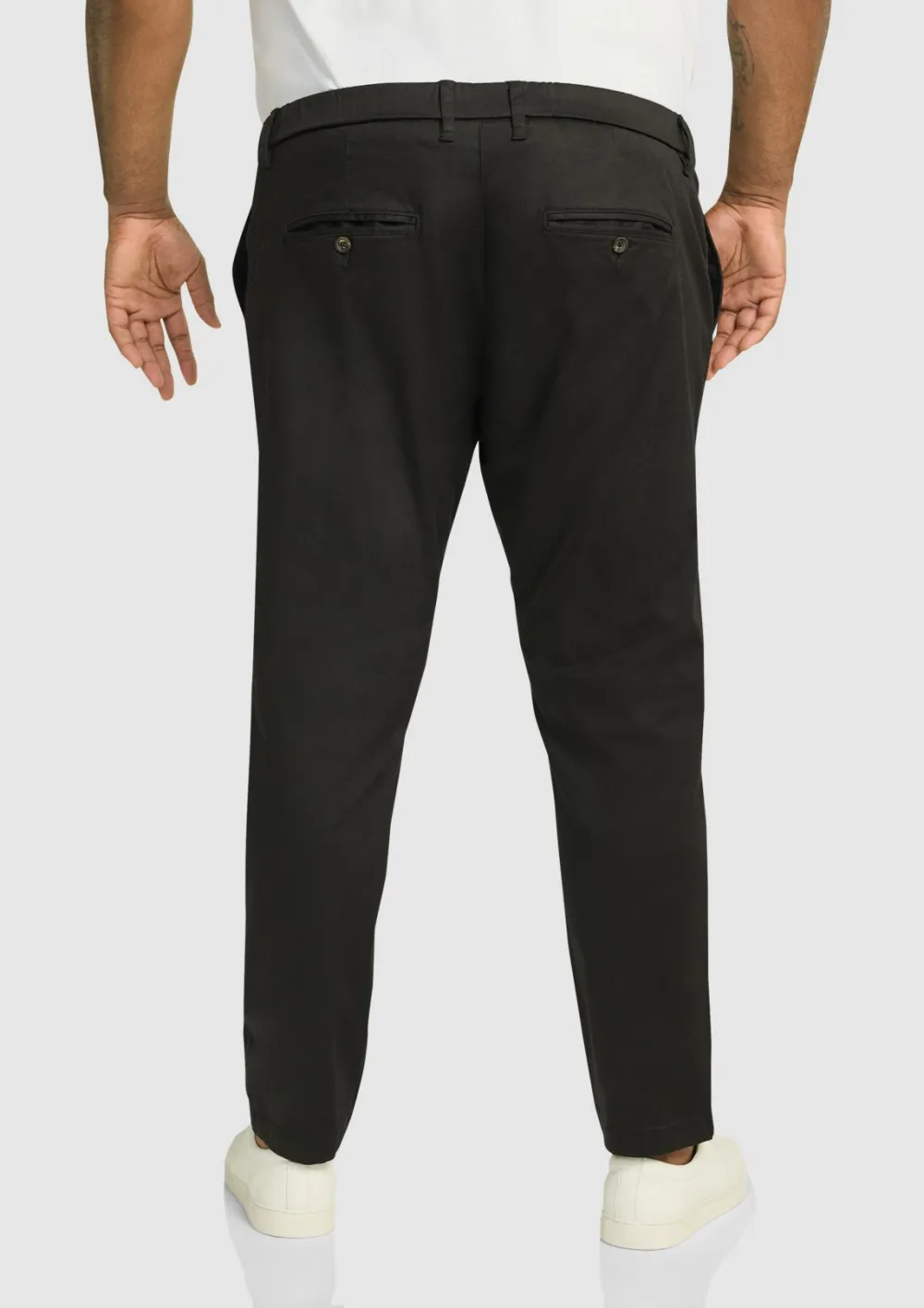 Cotton Cuffed Stretch Chino Pants
