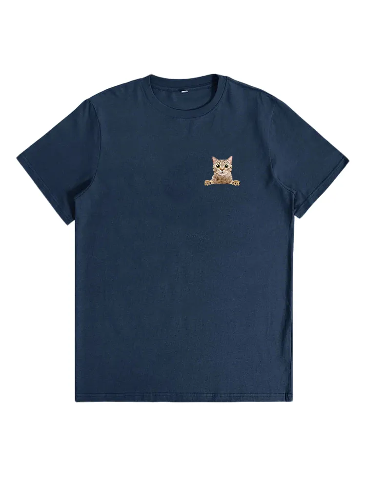 Cat Kitten Small Logo T-Shirt