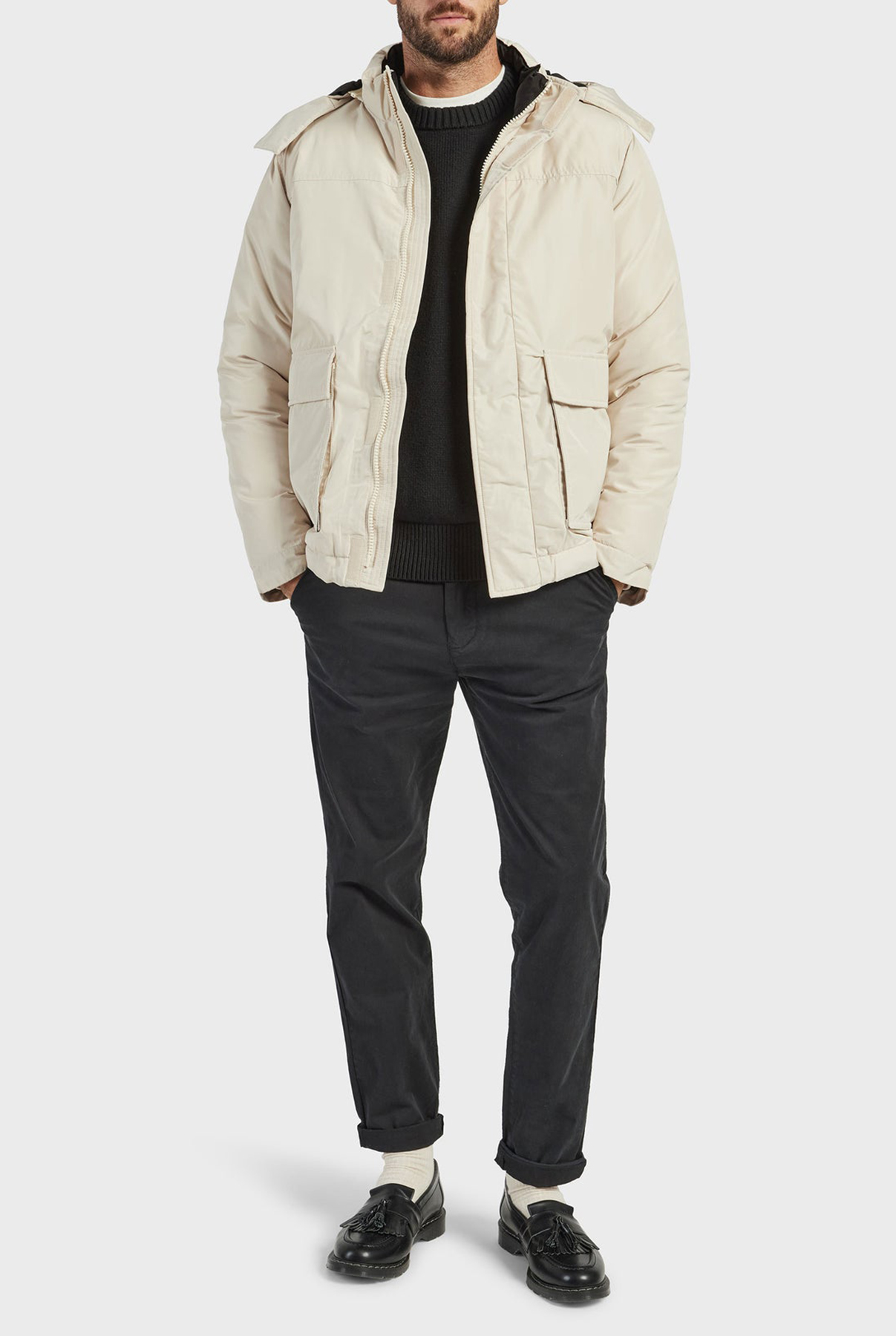 Oregon Puffer Jacket-Macadamia