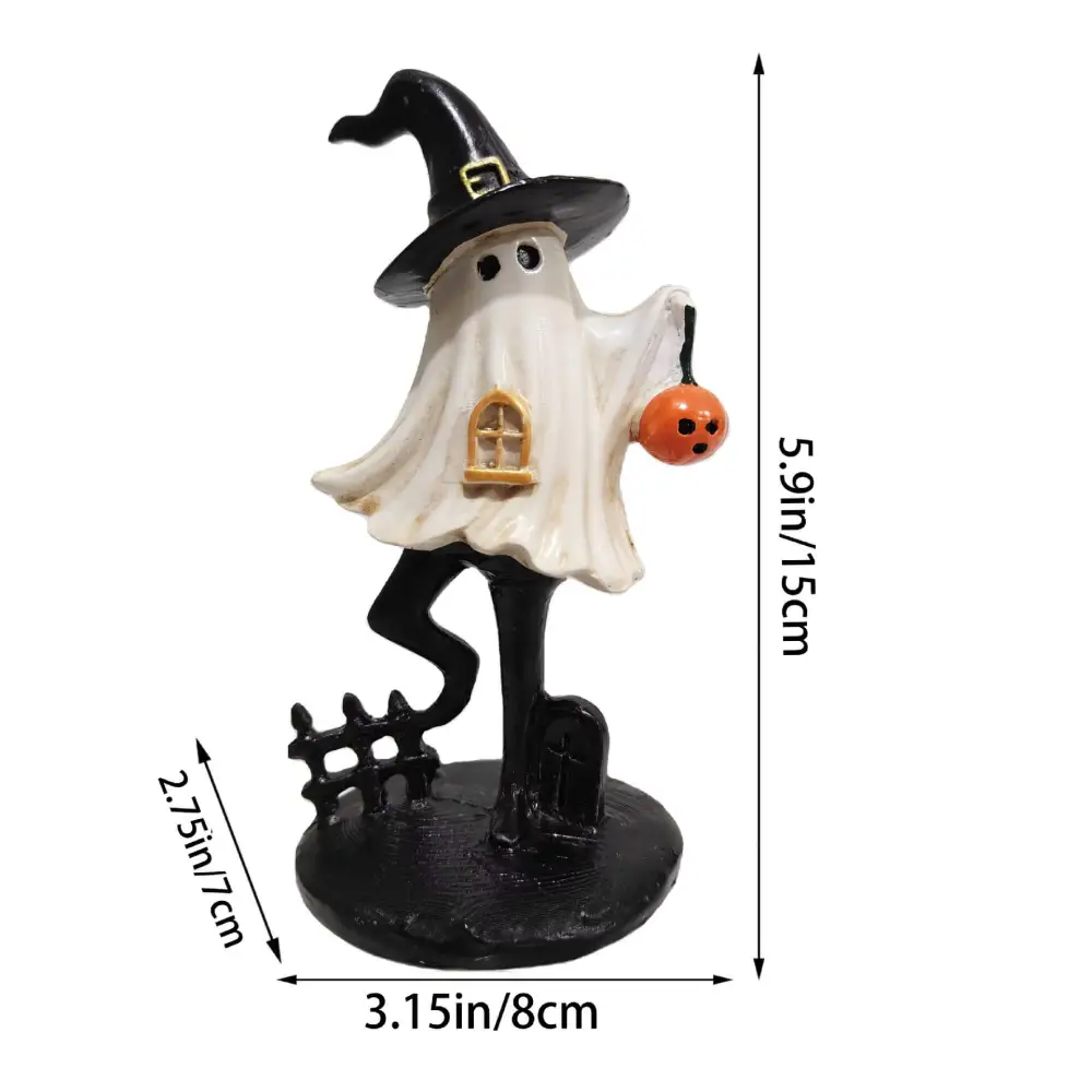 Halloween Chibi Witch Hat Ghost Ornament