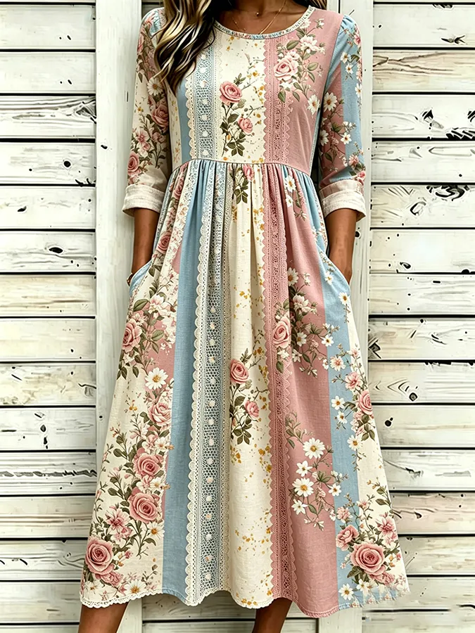 Women's floral printed casual dress