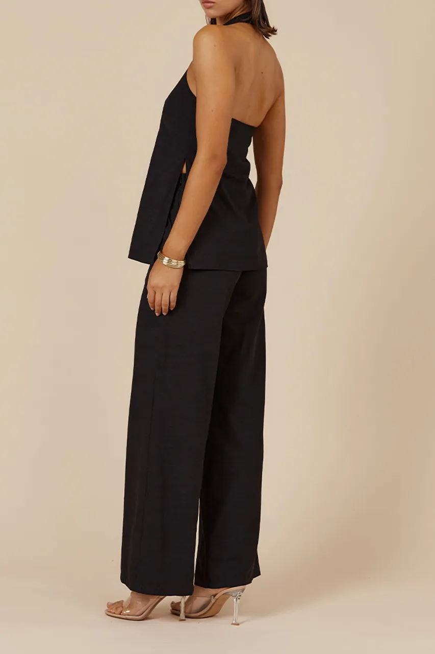 Black High Waisted Wide Leg Pants
