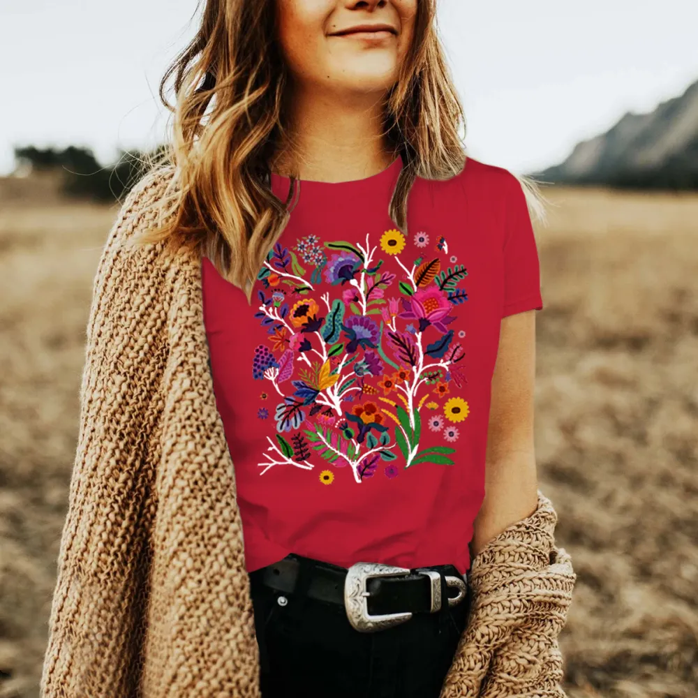 Colorful Wildflower Patterned T-Shirts